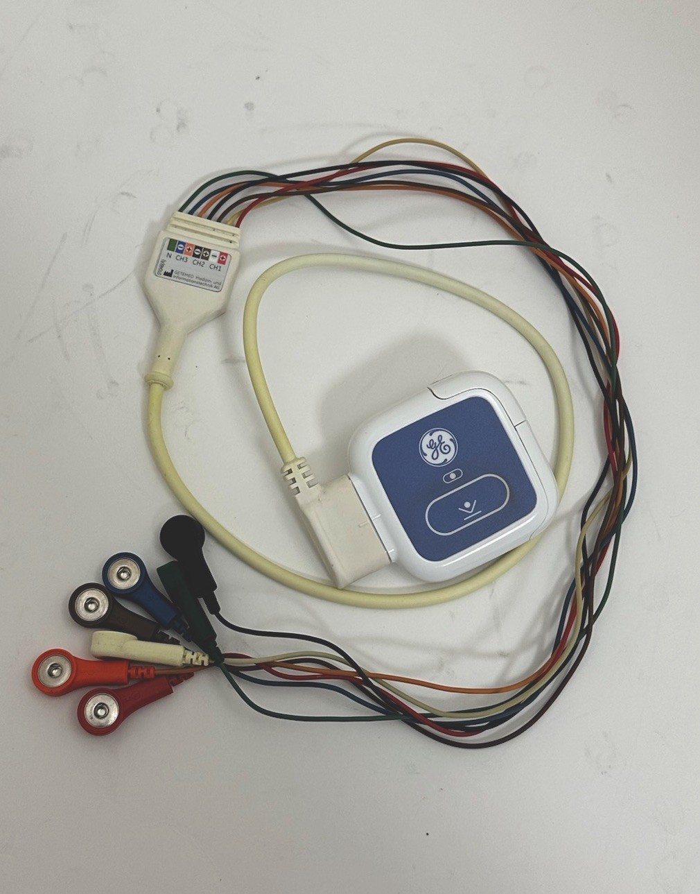 GE SEER 1000, 48 Hour Digital Holter Recorder W/ 2067634-020 7-Lead Snap Cable