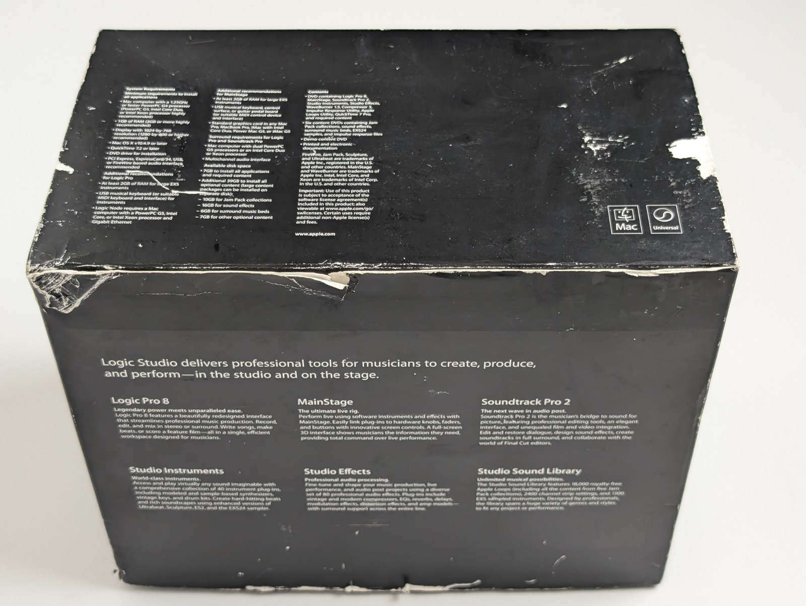 Apple Logic Studio Logic Pro 8 Box Set CDs Manuals Legacy Mac READ