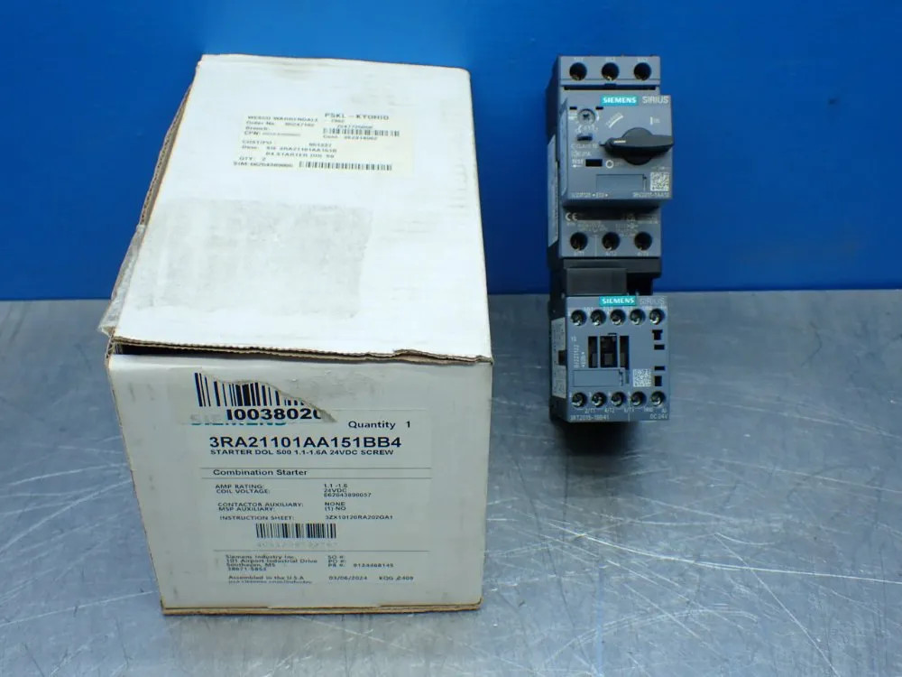 SIEMENS COMBINATION STARTER 3RA21101AA151BB4