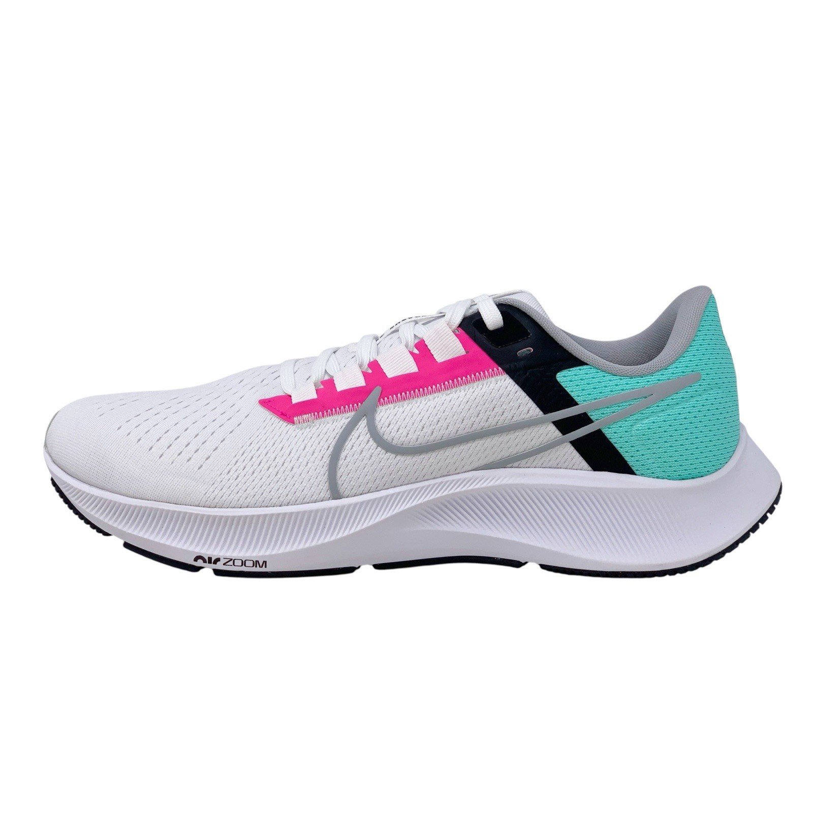 Nike Air Zoom Pegasus 38 'Miami South Beach' White Sneakers, Sze 10.5 CW7356-102