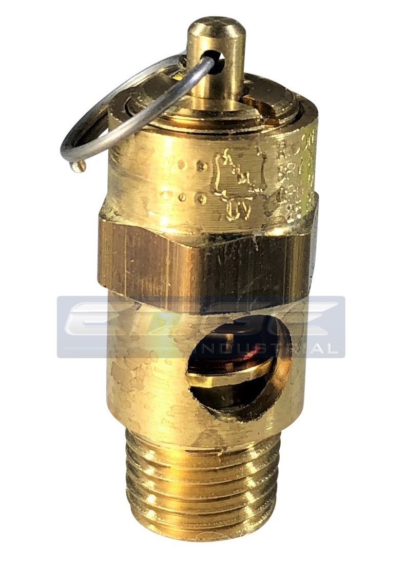 50 PSI BRASS SAFETY RELIEF POP OFF PRESSURE VALVE, COMPRESSOR, TANK, 1/4" NPT