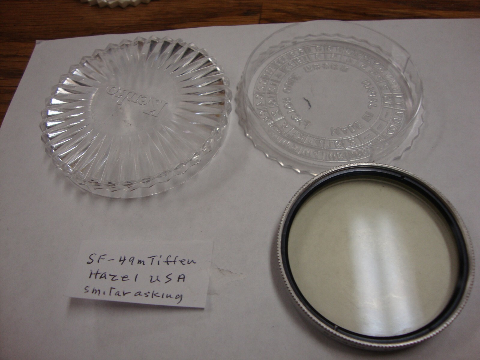 Tiffen  SF 49mm  -FILTER - HAZE 1- Made in USA- CHROME RIM
