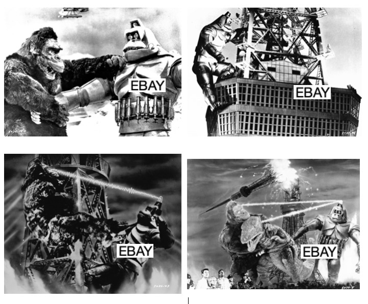KING KONG ESCAPES 1967 MOVIE PHOTO LOT #2 (4) JAPAN KAIJU MECAKONG ROBOT