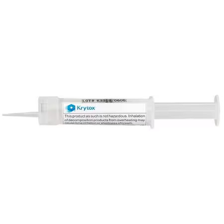 Krytox Gpl-203 Multipurpose Grease, Syringe, White