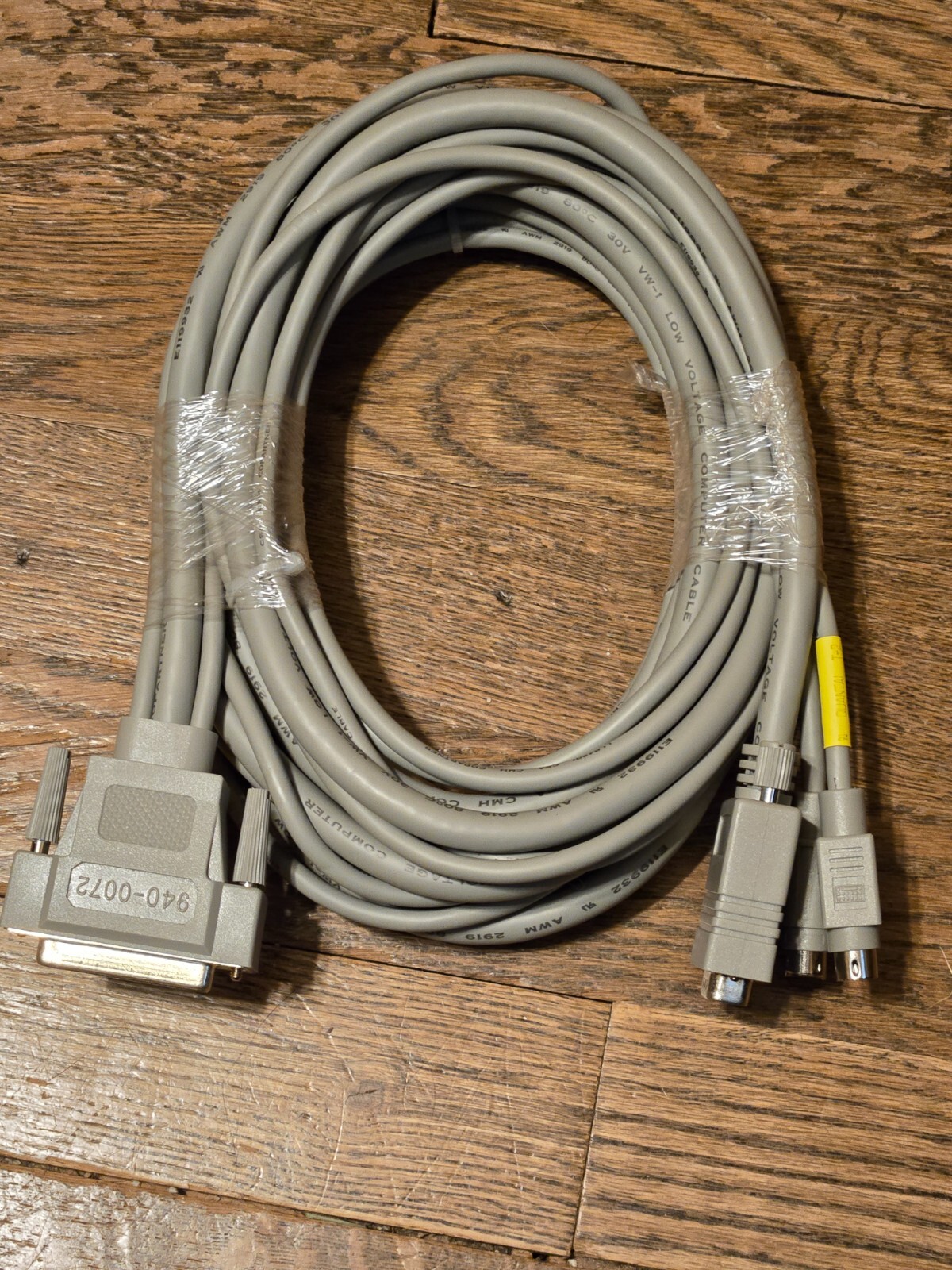 Lot of 10 Copartner DB25F  15Ft Parallel TO VGA PS/2 KVM Assembly Cable