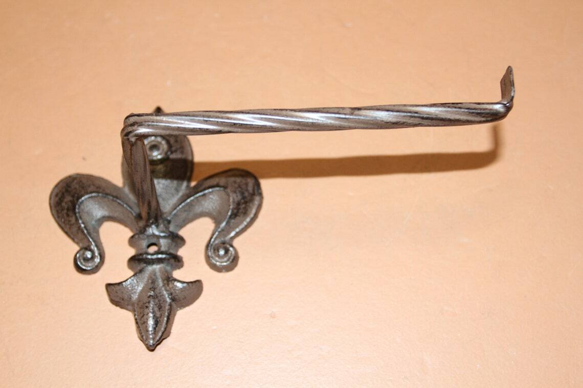 Deluxe Fleur De Lis Bathroom Decor Set, Cross, Hooks, TP Holder, Thoughtful pg3