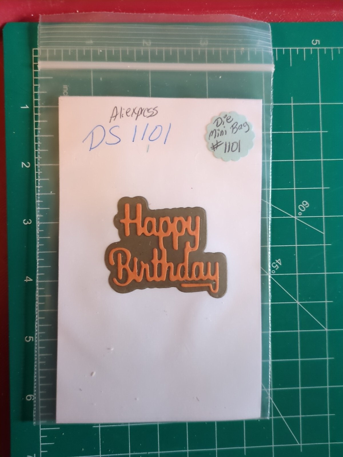 Used Thin Metal Die Cut Tool For Sizzix & Spellbinder 1101 Happy Birthday