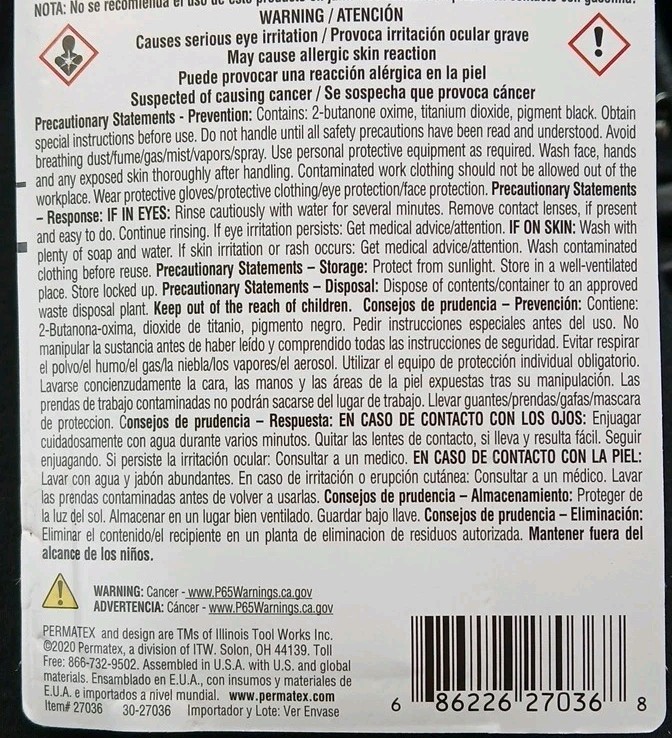 Permatex 27036 Optimum Max Torque Gasket Maker Grey - 3.35 Oz