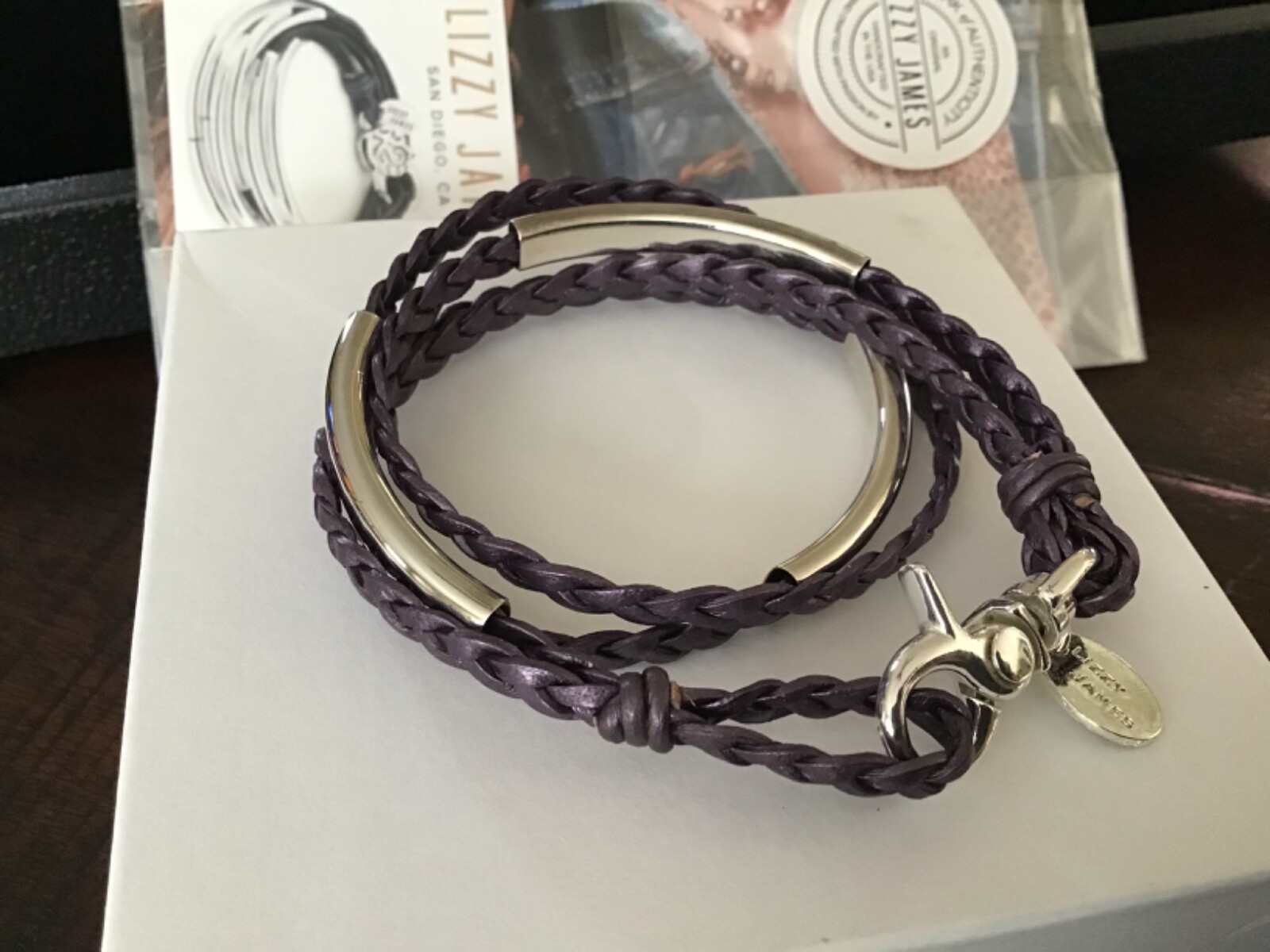 NWT Lizzy James Sterling Silver Mini Harmony Bracelet size Medium 