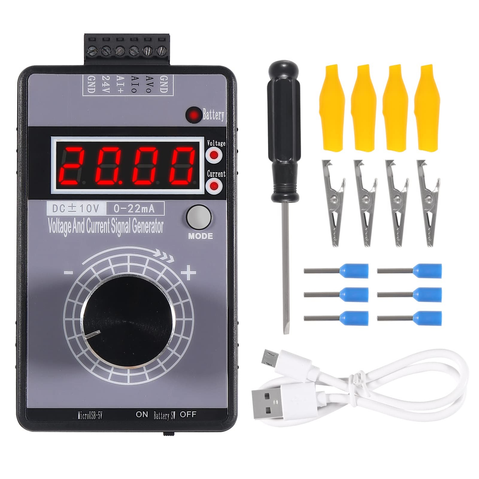 Adjustable 4-20mA Signal Generator Current Voltage Analog Simulator 0-10V/0-2...