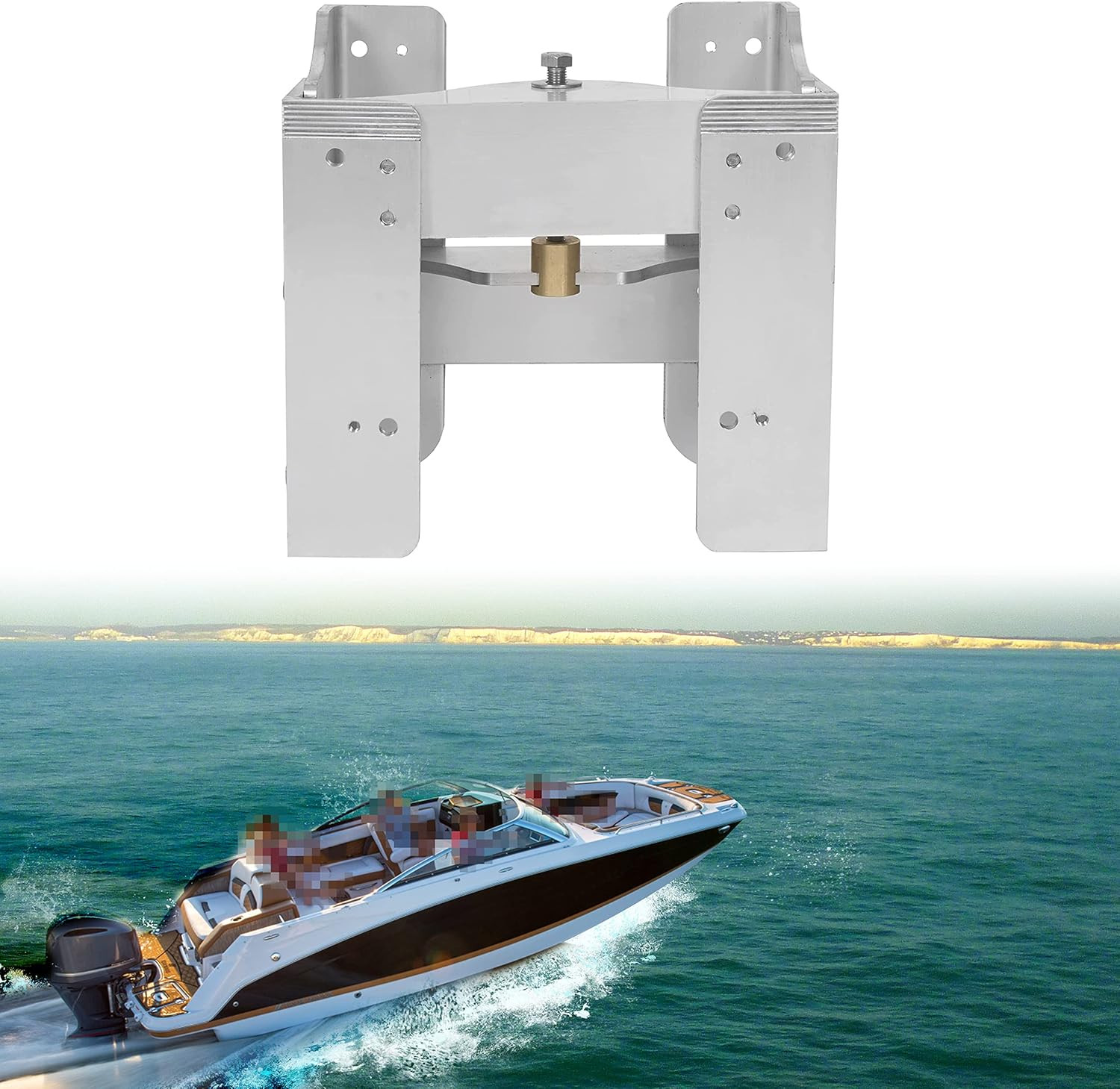 8" Adjustable Aluminum Outboard Motor Manual Jack Plate 40–225HP Boats