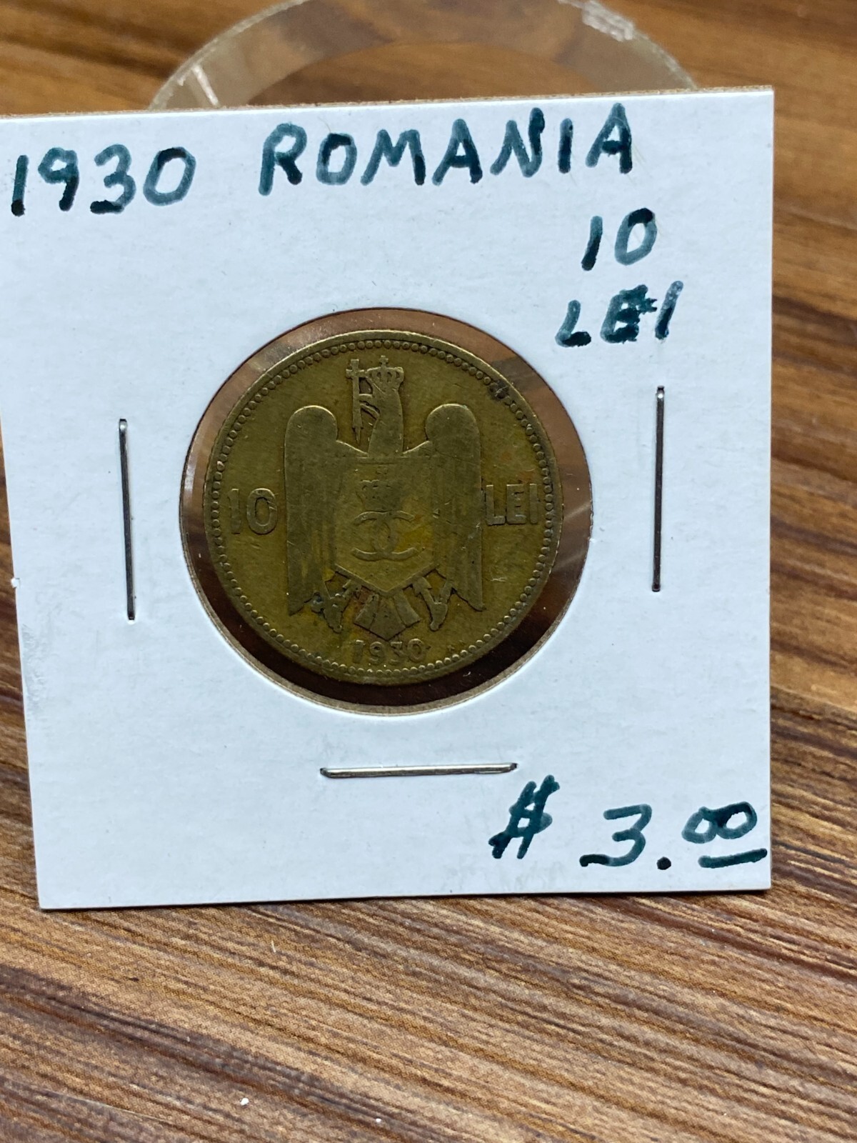 STORAGE UNIT FIND 1930 Romania 10 Lei Coin