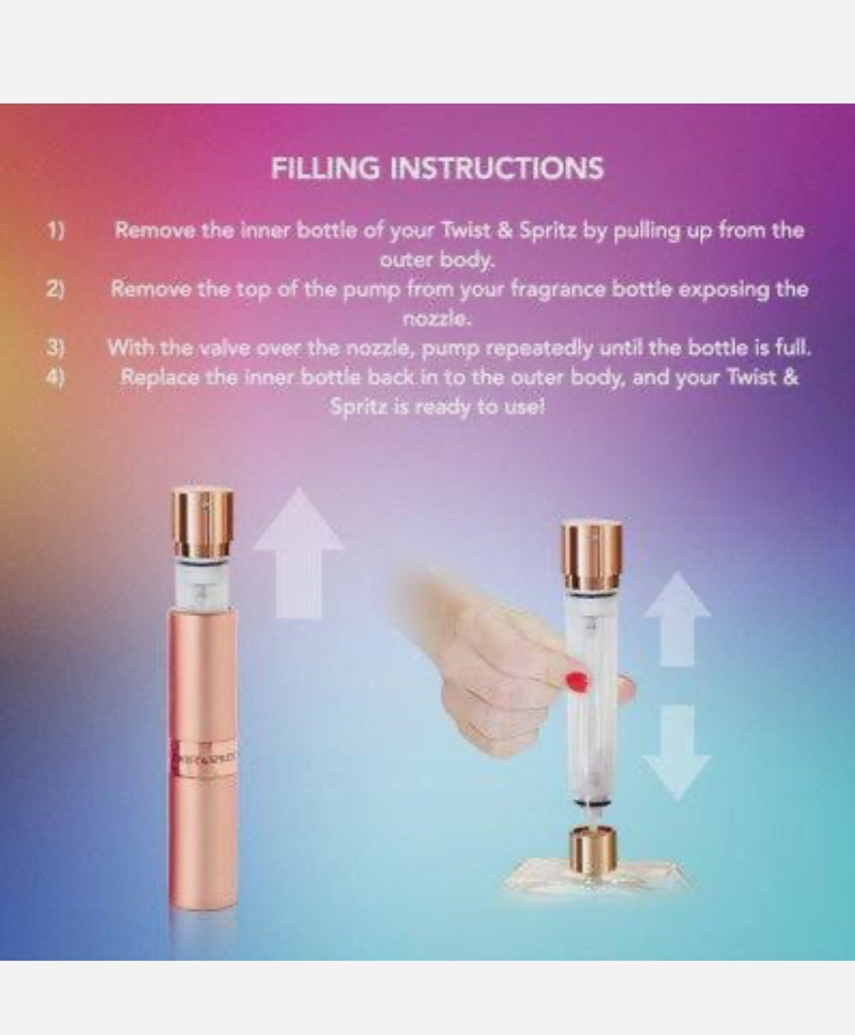 Twist And Spritz Atomizer-“Lavender/Lilac Color”8 Ml-100 Sprays-(NEW IN BOX)