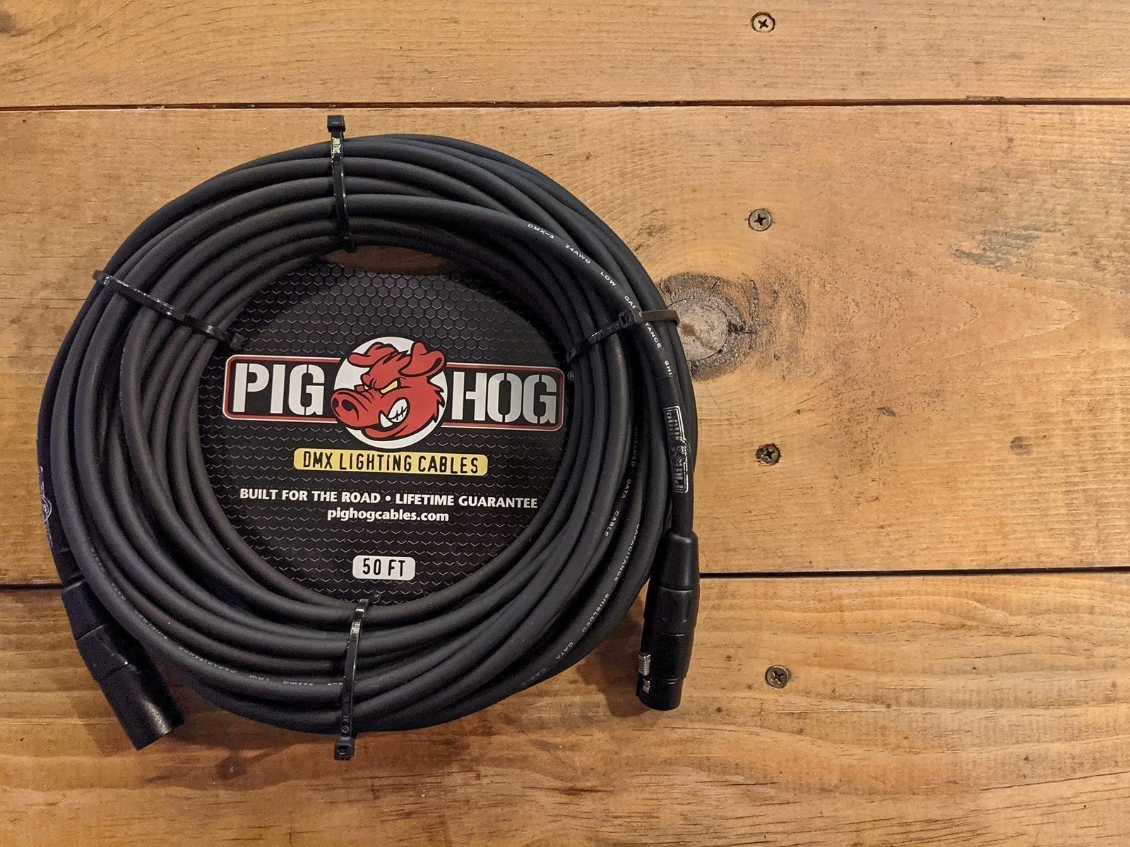 Pig Hog PHDMX5 3-Pin DMX Lighting Cable, 5 Feet , Black