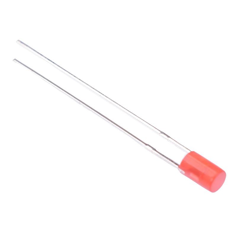 50 x Red Cylindrical 3mm Diffused LED 120mcd 130°