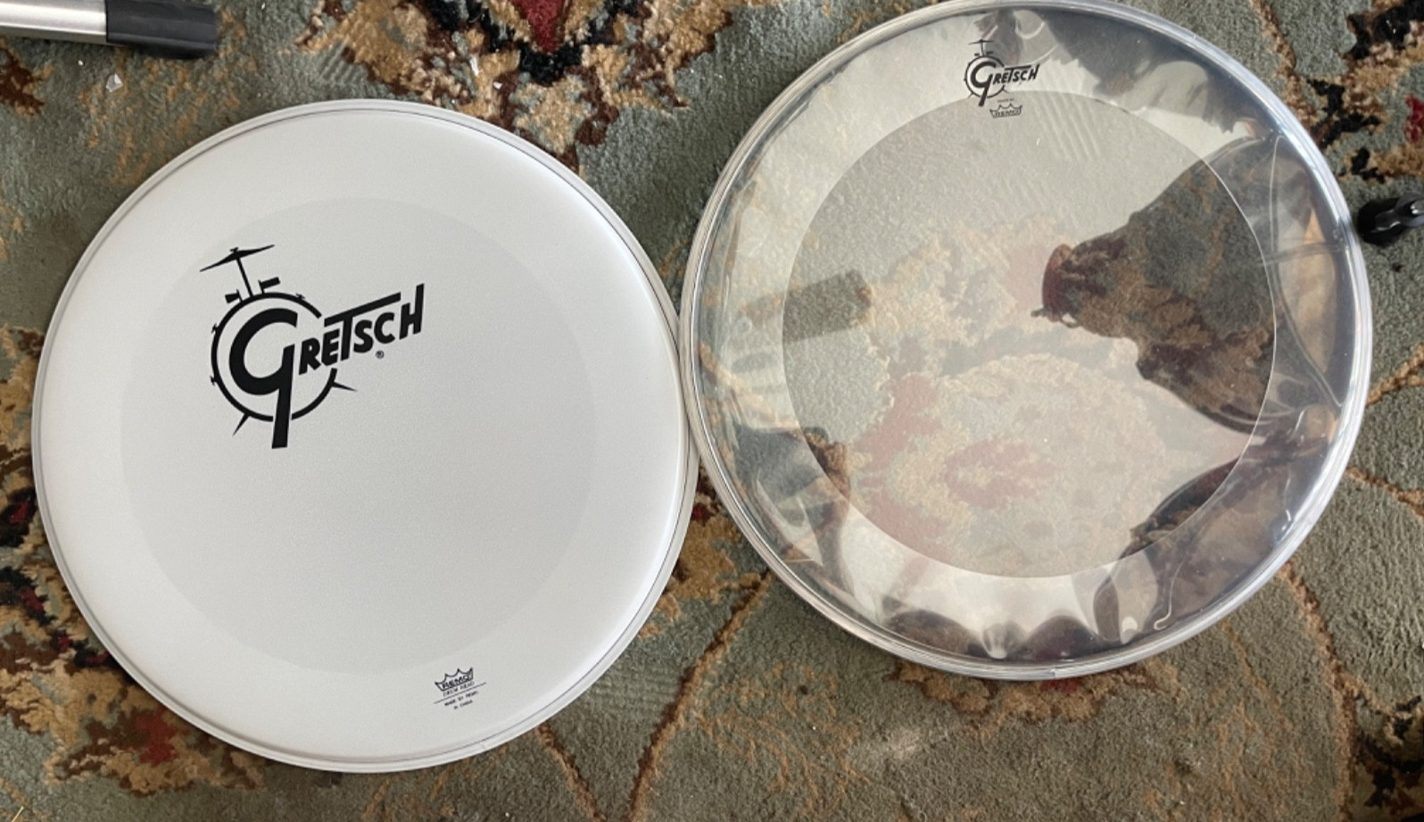 GRETSCH LOGO/REMO HEADS-BATTER/RESO-10/13/16
