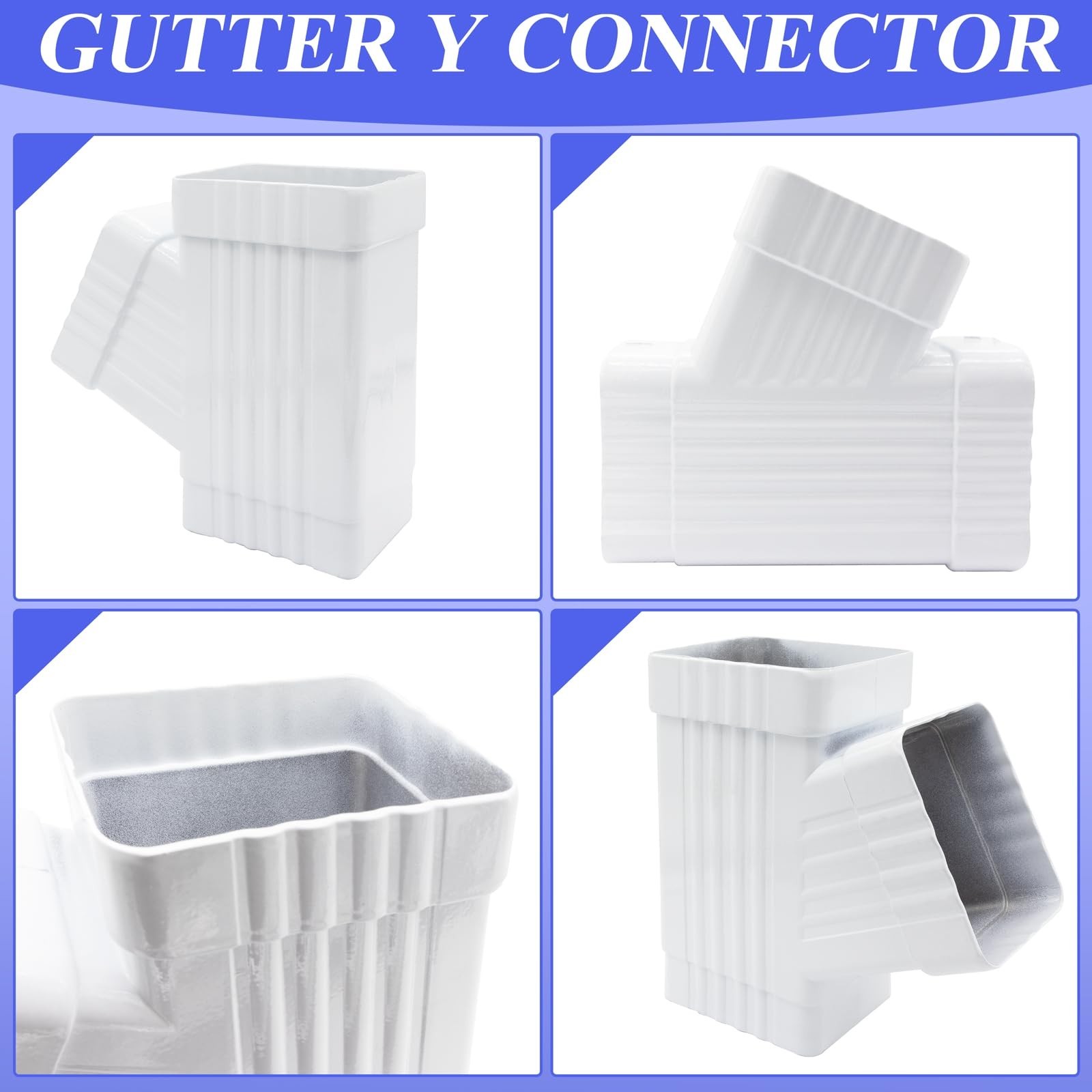 Gutter Y Downspout Connector, Gutter Y Connector, Square Downspout Diverter, ...
