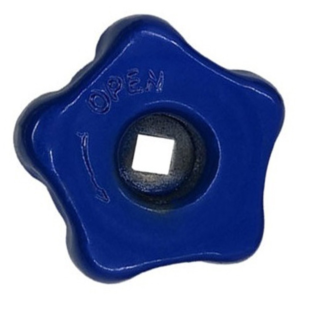 Oxygen Gas Cylinder Handwheel Handle 8mm Aperture Blue Metal for Argon Valve