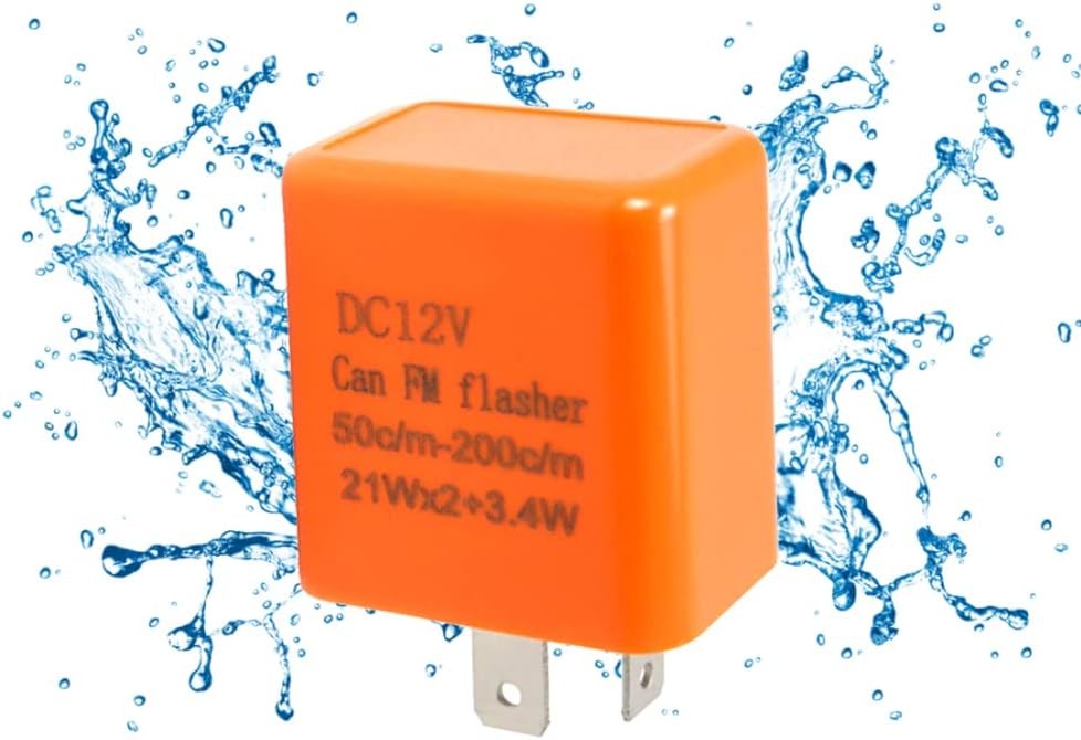 12V 2 PIN Adjustable Electronic Flasher Relay Compatible with Honda Grom 125， Ka