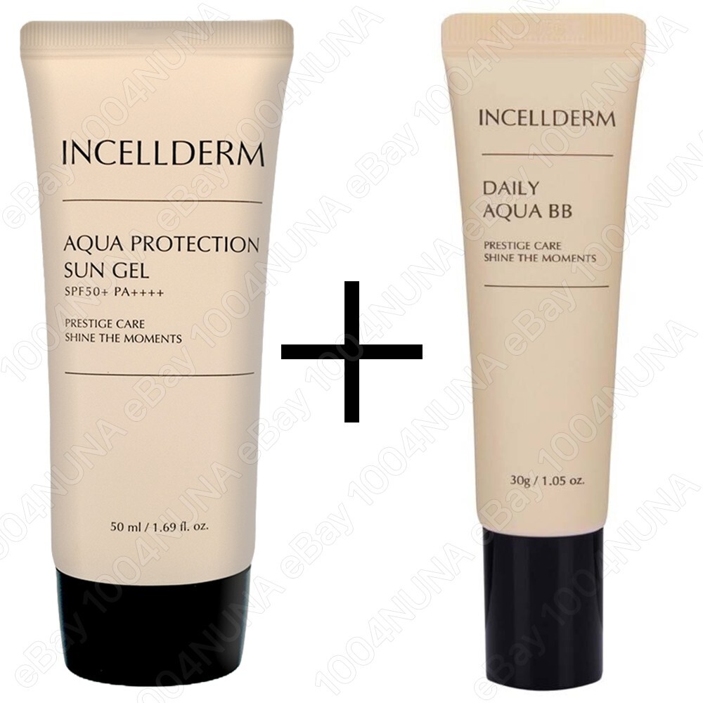 INCELLDERM Aqua Protection Sun Gel + Daily Aqua BB Cream SET Korean Skin Care