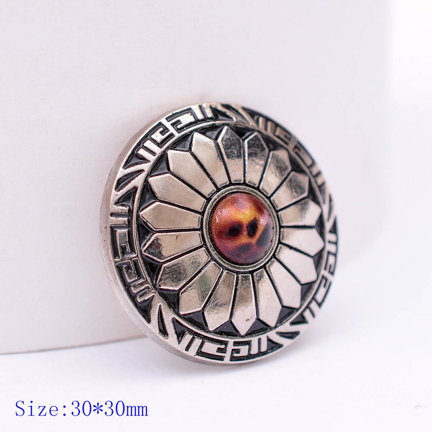 10pc DIY Western leopard Bead Floral Saddles Conchos For Belt Wallet Craft Decor