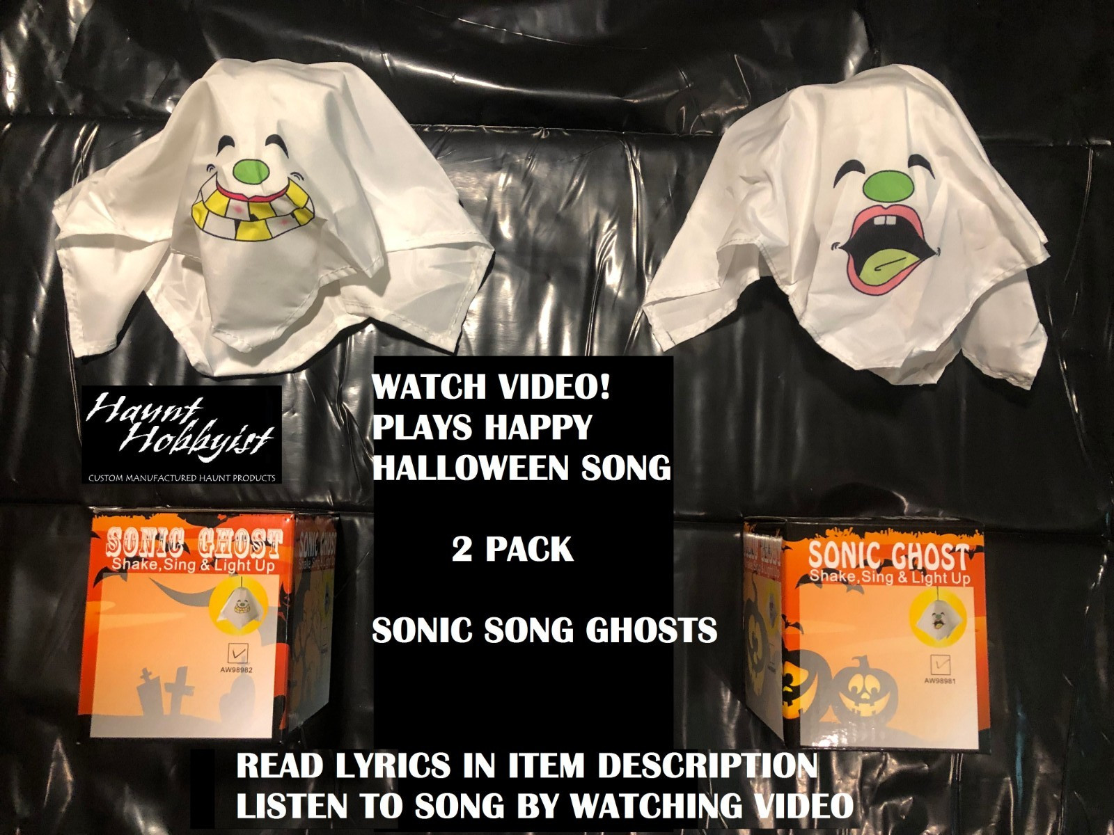 2024 Sonic SONG Ghost Halloween Shakes SINGS LED's NEW sound NOT vintage 2 PACK