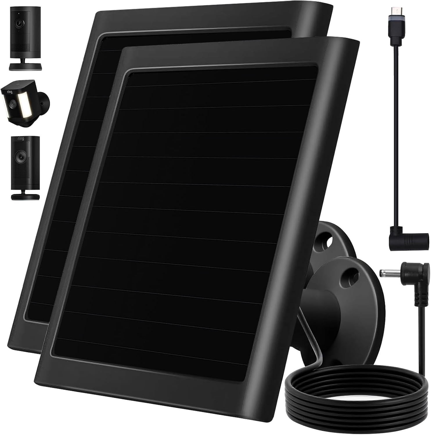 6W Solar Panel Charger for Ring Camera, Compatible with Ri Ng Stick up Camera an