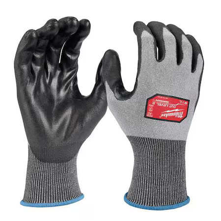 Milwaukee Tool 48-73-8722 Cut-Resistant Coated Gloves,  Cut Level A2 , Dipped
