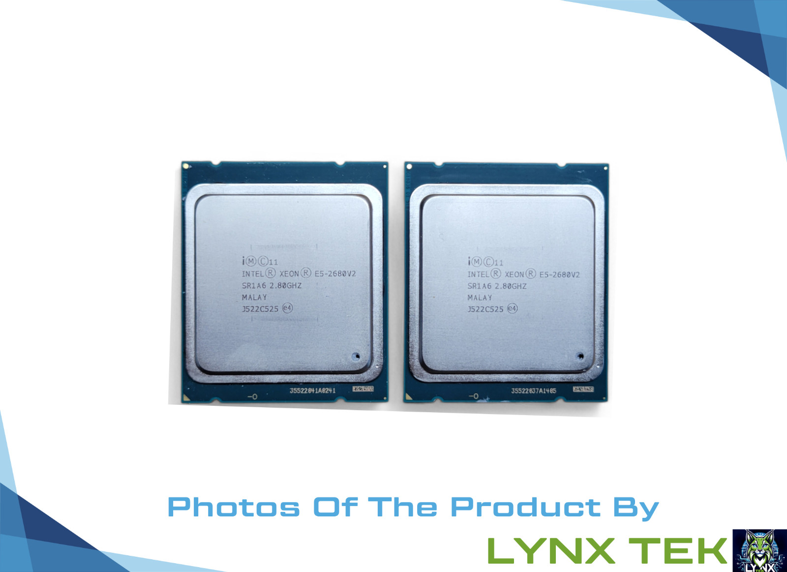 Matched Pair Intel Xeon E5-2680 v2 2.8GHz 10 Core 25M 8GT/s 115W SR1A6 CPU