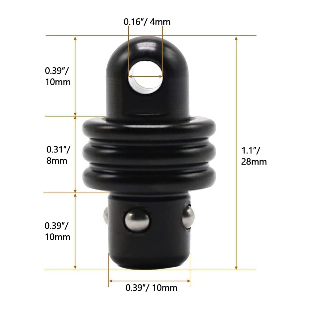 4Pcs Multi-Function QD Adapter Stud Rotating Sling for Swivel Mount Quick Detach