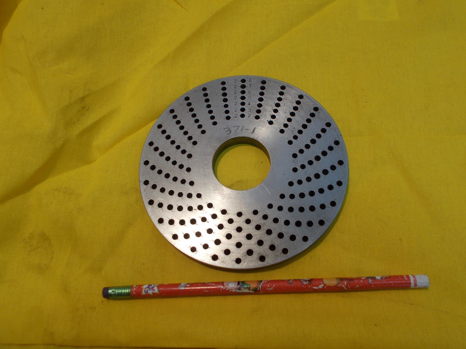 GOOD USED INDEX PLATE for rotary table dividing & indexer head spacer TROYKE USA