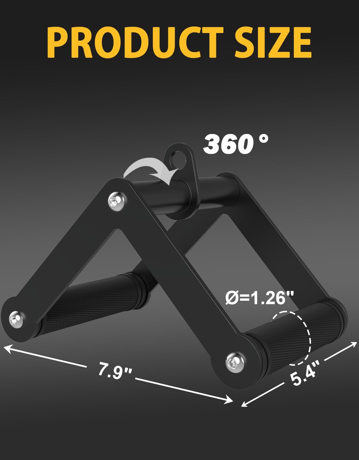 Double D Row Handle Cable Attachment Heavy Duty V Bar for Back Training