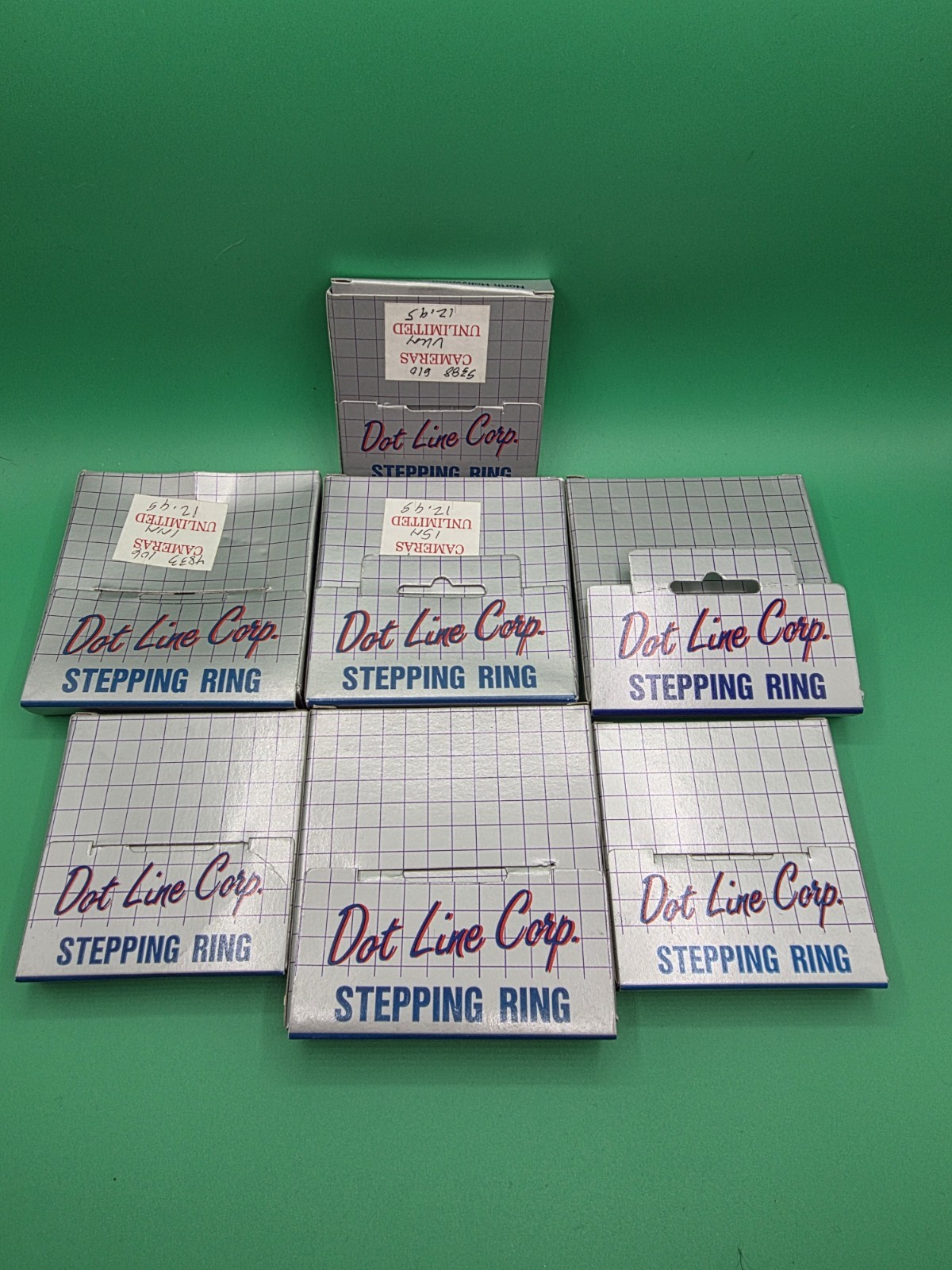 Dot Line Camera Lens Step Ring 7 Pc Lot