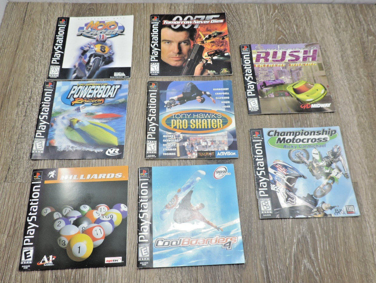 8 PlayStation 1 PS1 Manuals See Listing for Titles