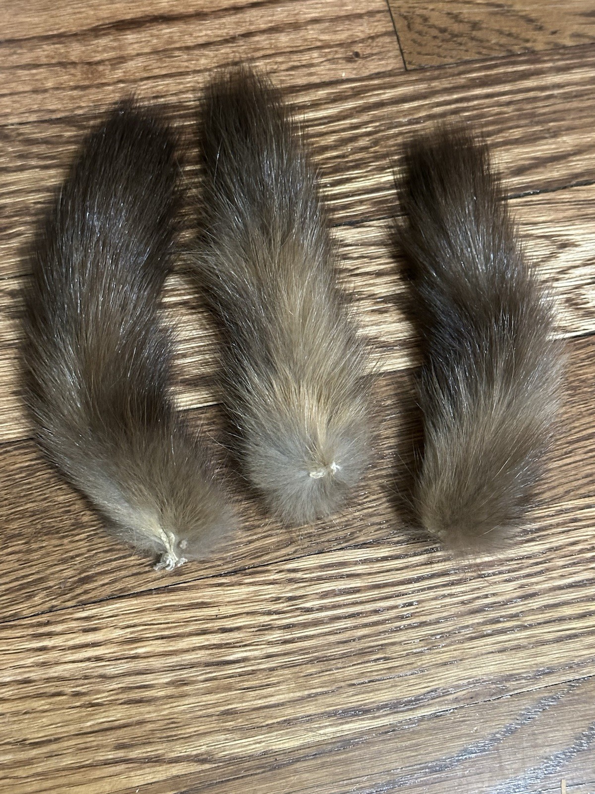 Vintage Mink Tails Lot Of 3 Brown Crafting Crafte
