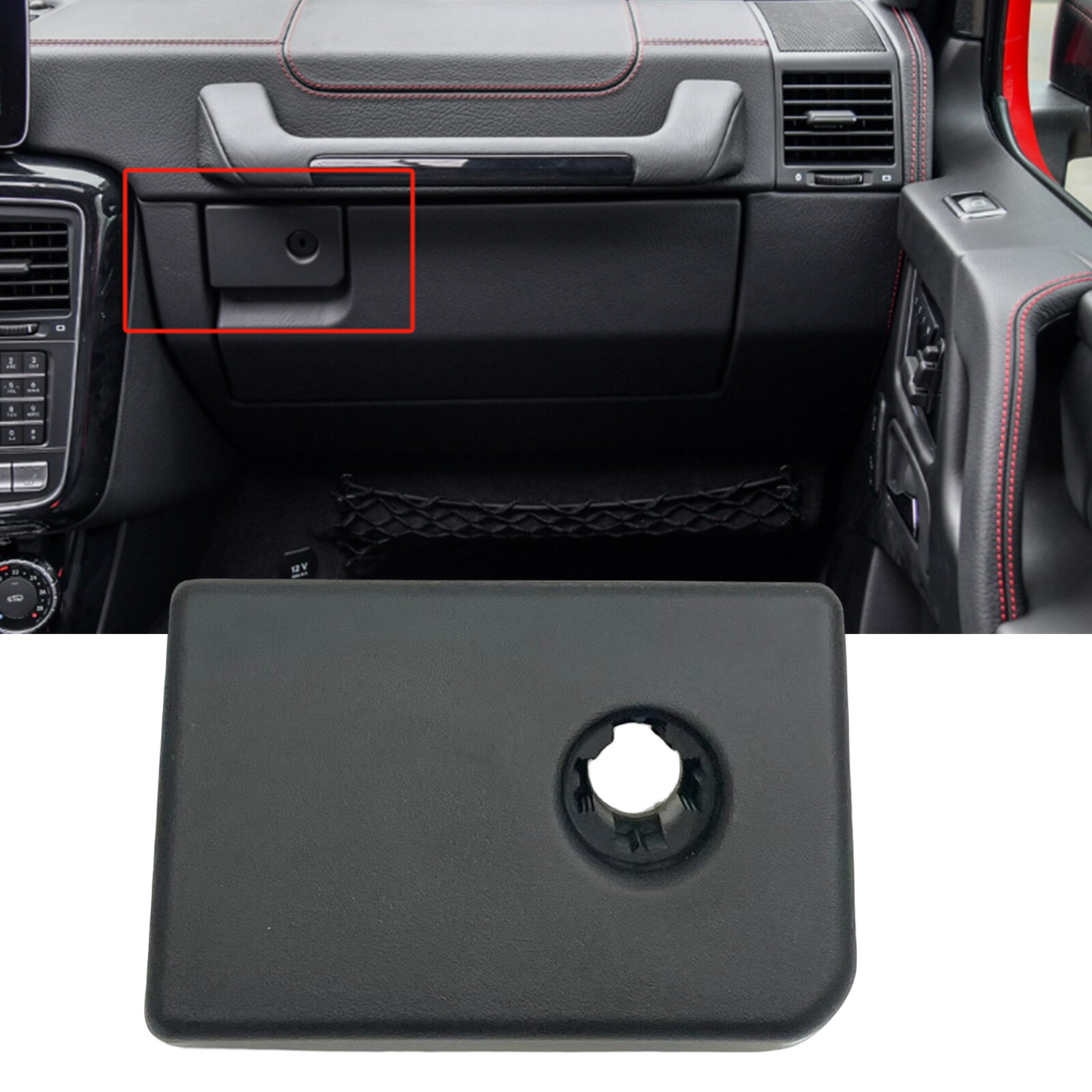 Black Glove Box Lock Latch Handle Cover For Mercedes Benz G Class W463 2004-2018