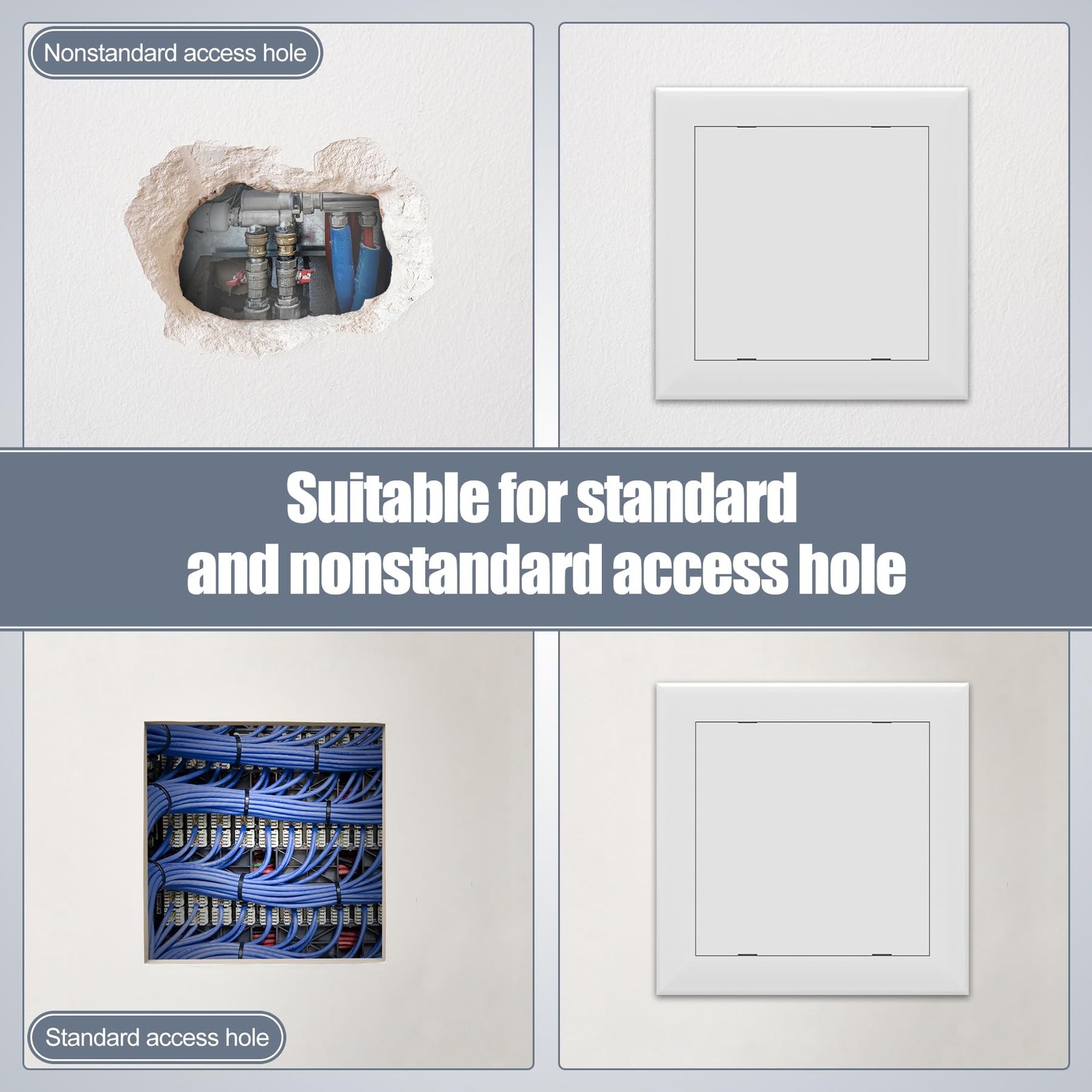 Self Adhesive Access Panel for Drywall, 8" x 8" Plumbing Access Panel, Heavy ...