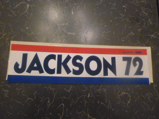 Henry Scoop Jackson Presidential President Campaign Bumper Political Sticker '72