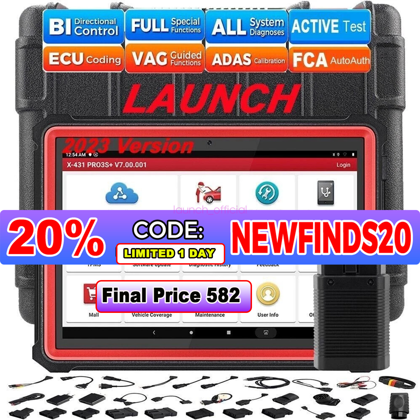 2026 LAUNCH X431 PRO3S+ V+ PRO5 All System Scan Diagnostic Tool Car OBD2 scanner