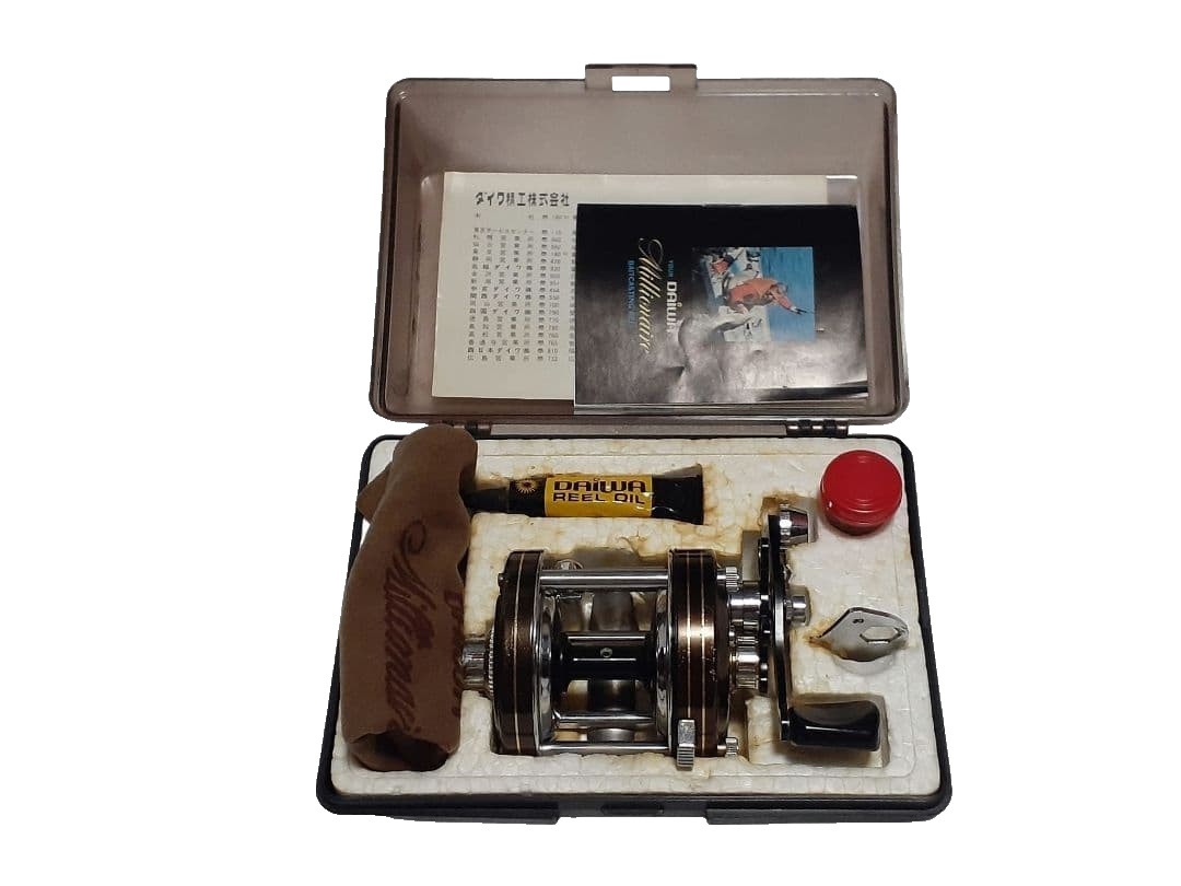 Vintage Daiwa Millionaire 5H Hi-Speed Baitcast Reel With CASE Box Made in Japan