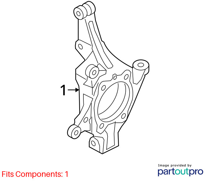 Spindle Knuckle Front KIA SORENTO Left 19 20
