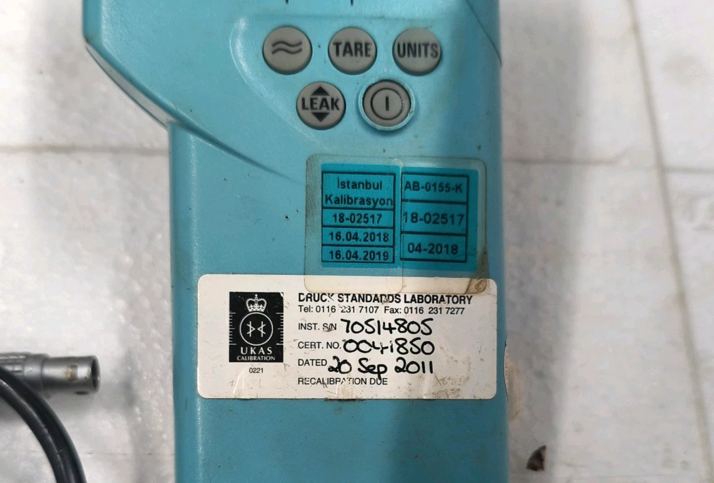 DRUCK MTC2000 CALIBRATION SET MTC2000-T1-X-DB1