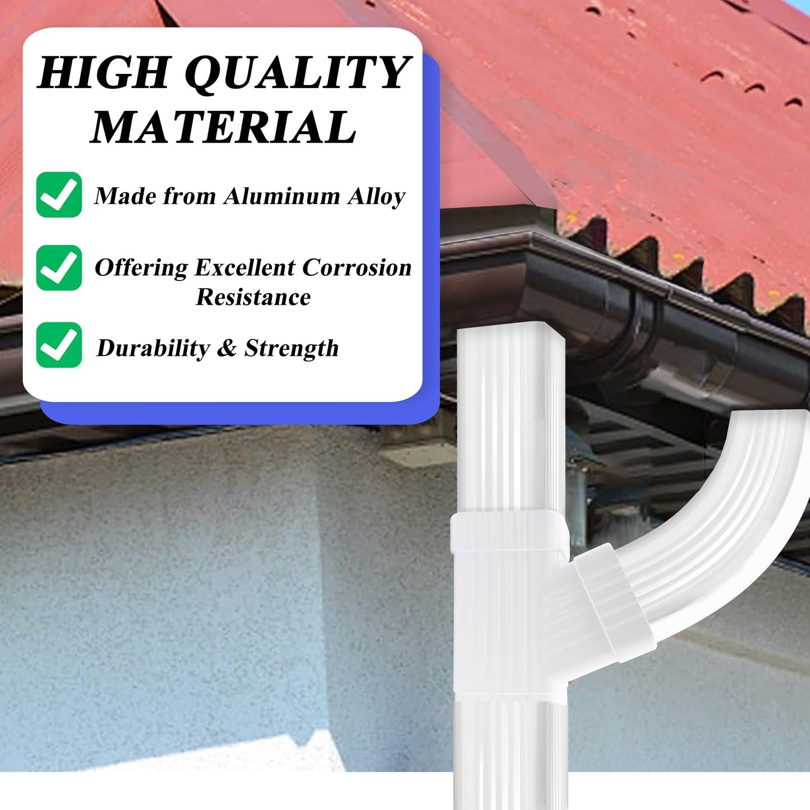 Gutter Y Downspout Connector, Gutter Y Connector, Square Downspout Diverter, ...