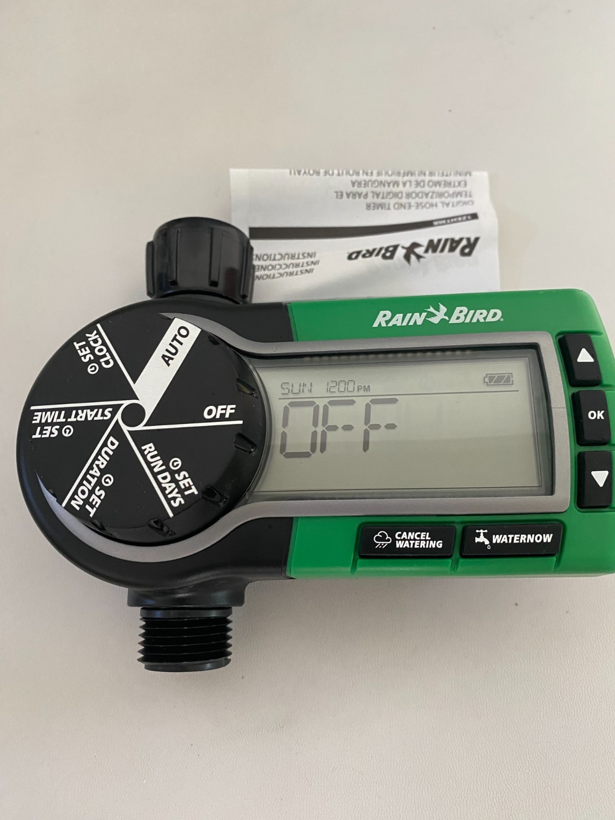 Rain Bird 1ZEHTMR Easy-to-Program Hose End Sprinkler Timer Digital Automatic Wat