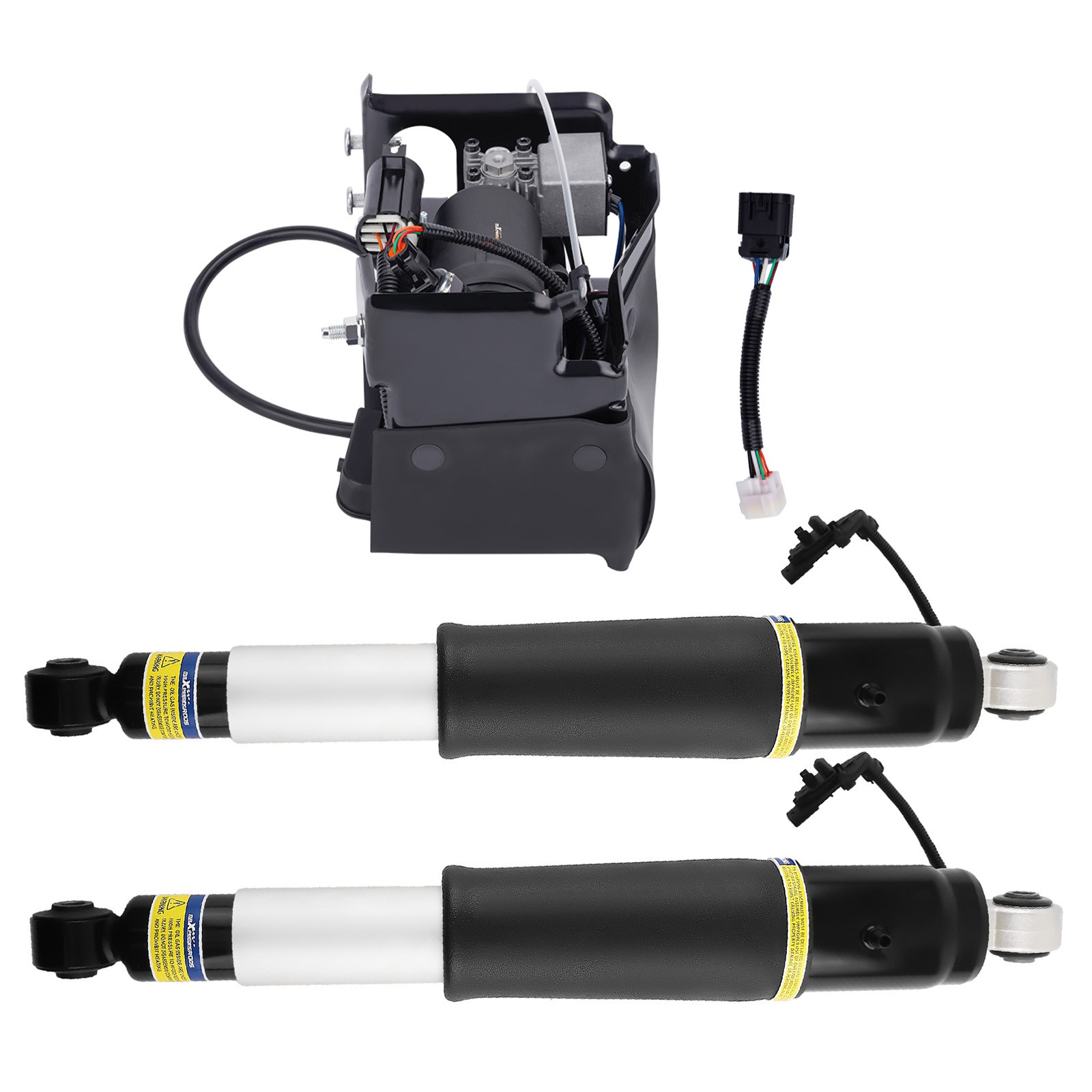 Air Suspension Shocks w/Compressor Pump For Escalade Suburban Tahoe Yukon 15-20