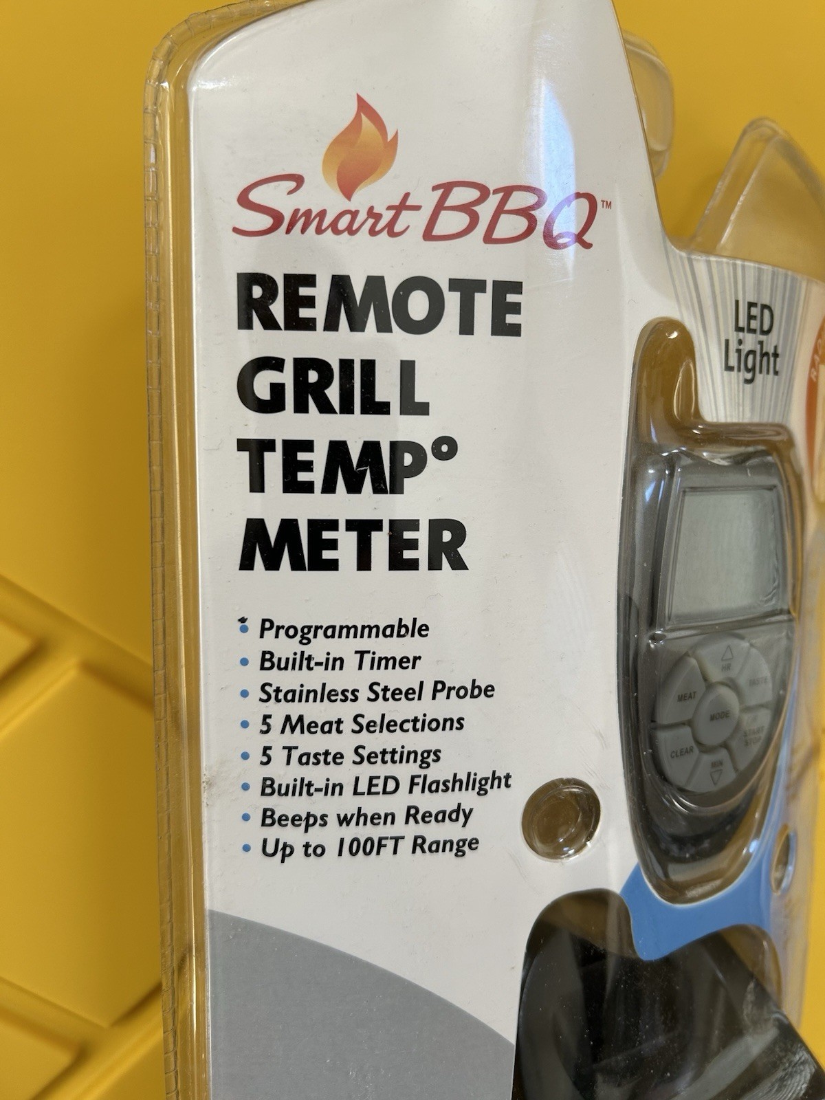 NEW Smart BBQ Remote Grill Temperature Meter Programmable with LED Flashlight