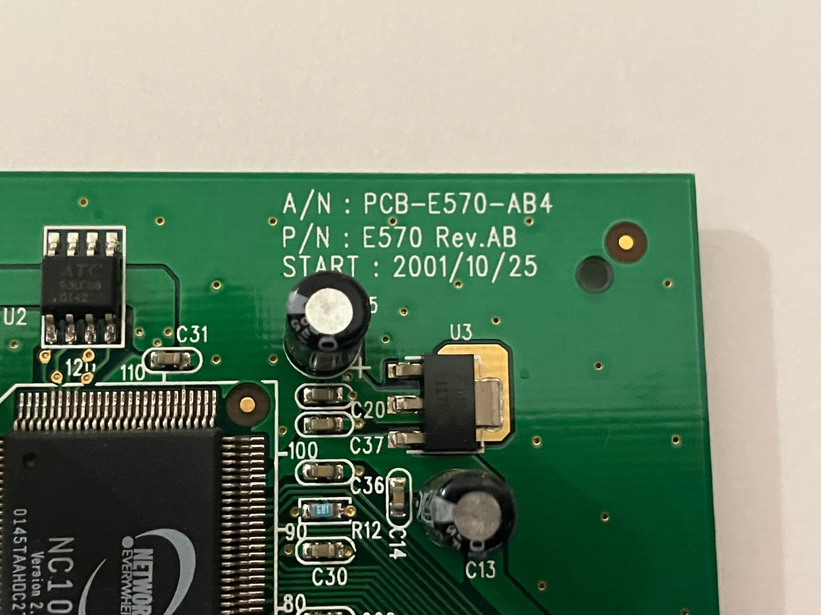 NETWORK EVERYWHERE ETHERNET 10/100 NETWORK CARD PCB-E570-AB4