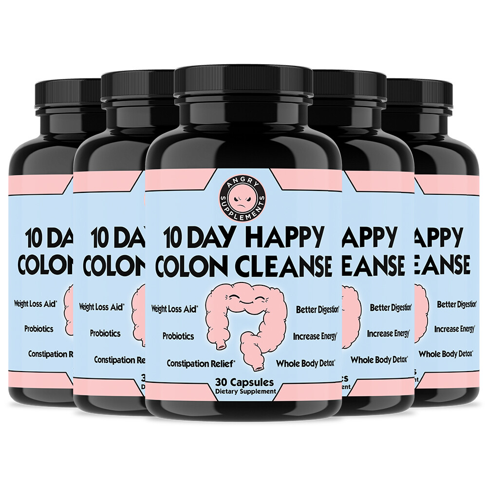 Super Detox and Cleanse 10 Day Happy Colon Weight Loss Detox, More Health (6-PK)