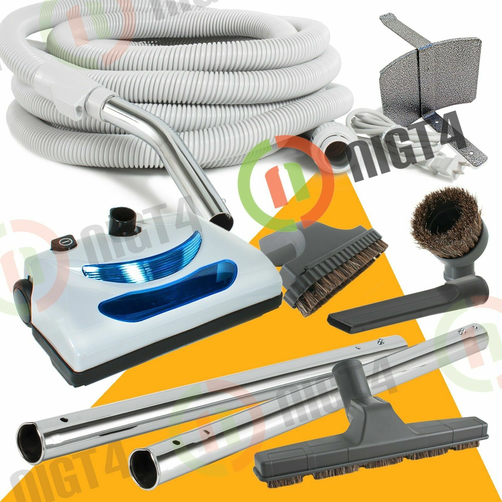 Central Vacuum Electric 30 ft Hose Powerhead Attachment Cleaning kit