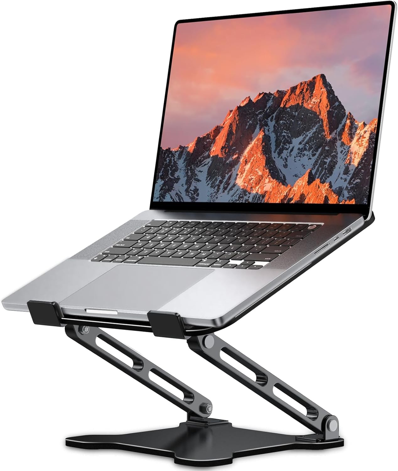 Adjustable Laptop Stand Foldable Metal Ventilated Laptop Riser Desk